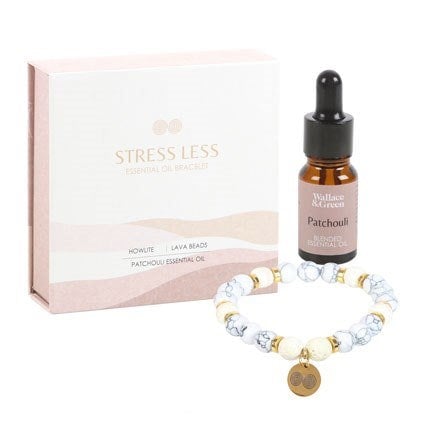 Serano Stress Less Howlite Crystal Essential Oil Bracelet