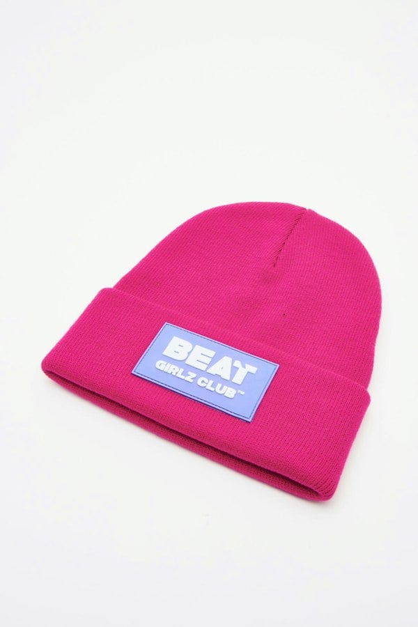 Beat Girlz Club Girlz Logo Beanie Hat - Shocking Pink