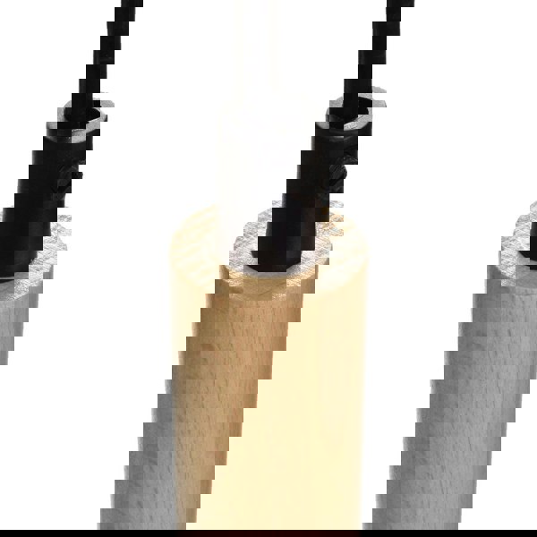 Milagro Taylor Hand Made pendant Lamp In White With Natural Wood Detail Scandi Style