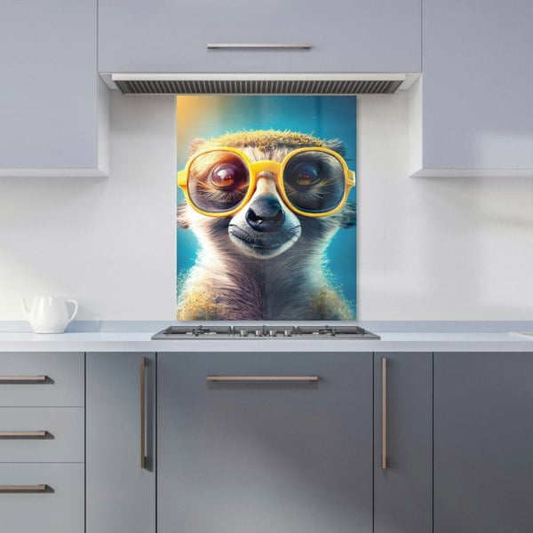 Warren Reed - Designer Meerkat With Glasses Splashart Kitchen Splashback