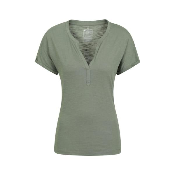 Mountain Warehouse Womens/Ladies Skye Slub T-Shirt - Khaki Green - 
