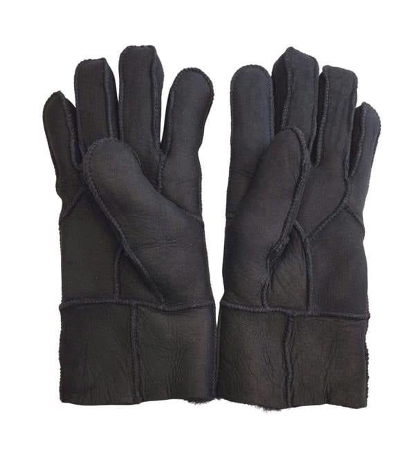 Infinity Leather Unisex Sheepskin Suede Gloves with Roll Up/Down Cuff