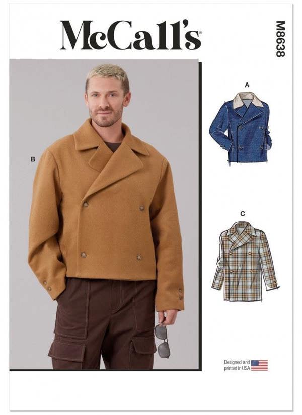 McCalls 8638 Paper Sewing Pattern – Men's Jacket & Coat, Size S-XXXL, Intermediate