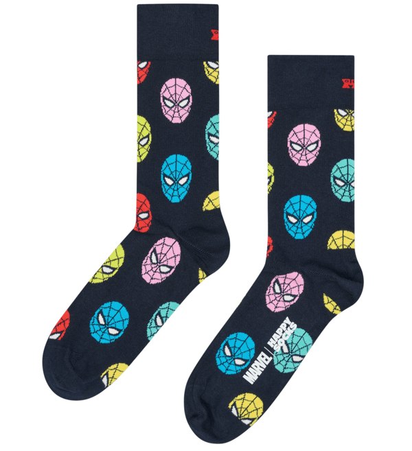 Happy SocksSocks 3 - pack3 - Pack Marvel Spiderman Socks Gift Box, Red/Yellow/NavyBoxers & Briefs