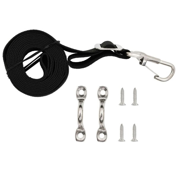 Berkfield Bimini Top Straps 2 pcs Fabric and Stainless Steel