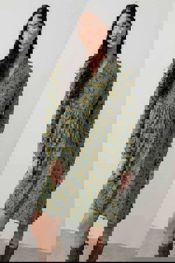 Fable Organic Cotton Jersey Dress Green | Lily and Me Clothing