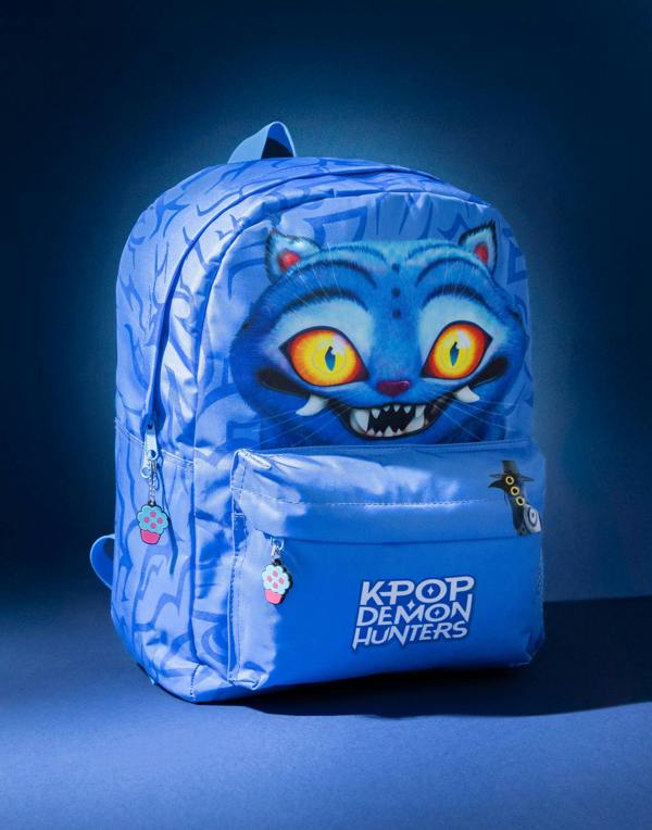 Vanilla Underground KPop Demon Hunters Unisex Kids Blue Derpy Tiger Backpack (One Size)