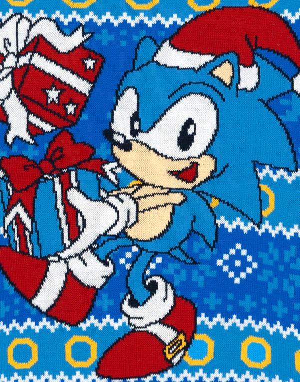 Sonic the Hedgehog Boys Blue Sonic Christmas Jumper