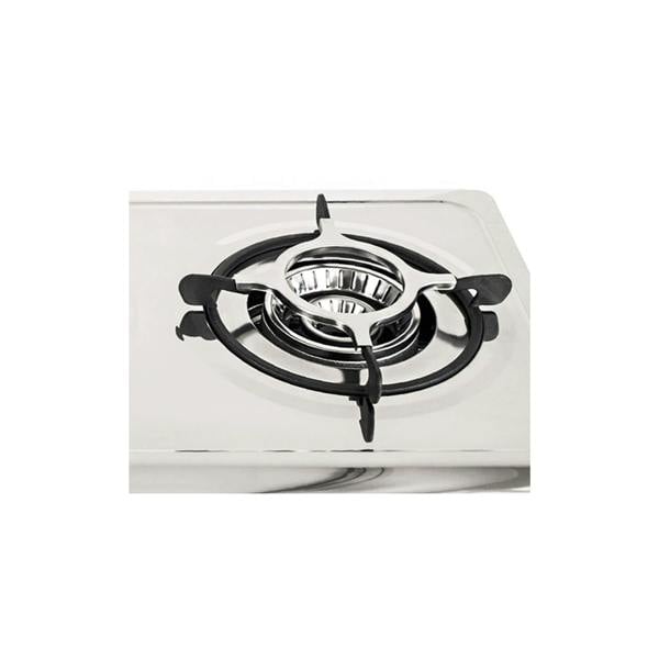 Double-burner gas stove removable pan support