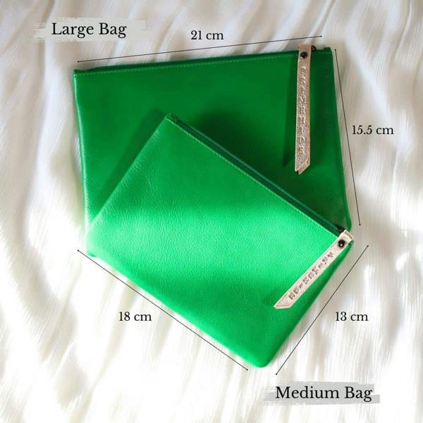 PRIMEHIDE Large Size Leather Zip Pouch