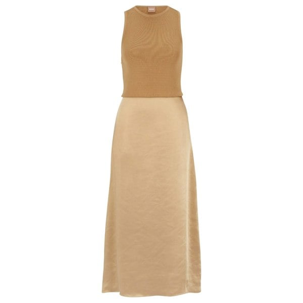 Boss Womens/Ladies Flaurelia Knitted Dress - Beige