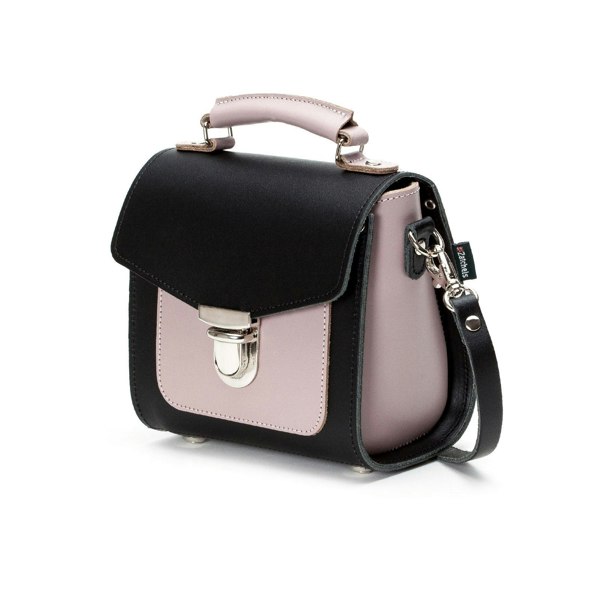 Zatchels Handmade Leather Sugarcube Handbag - Rose Truffle