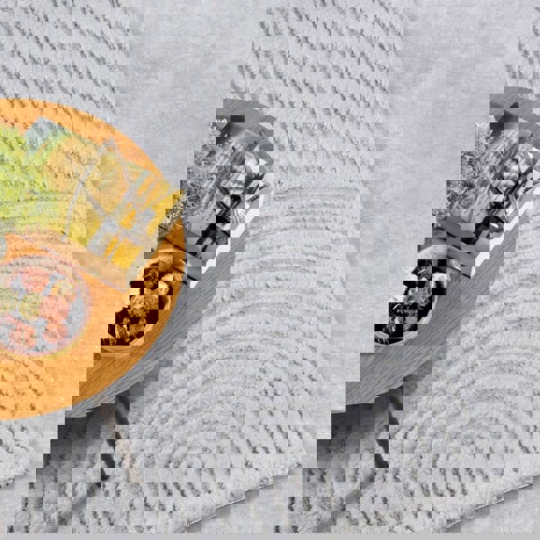 High Pile White Rug Chappe – Soft Geometric