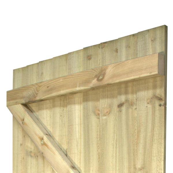 gate feather edge semi braced flat top [h.1800 x w.900] 10