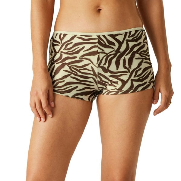 Regatta Womens/Ladies Aceana Zebra Print Bikini Shorts - Grey/Black