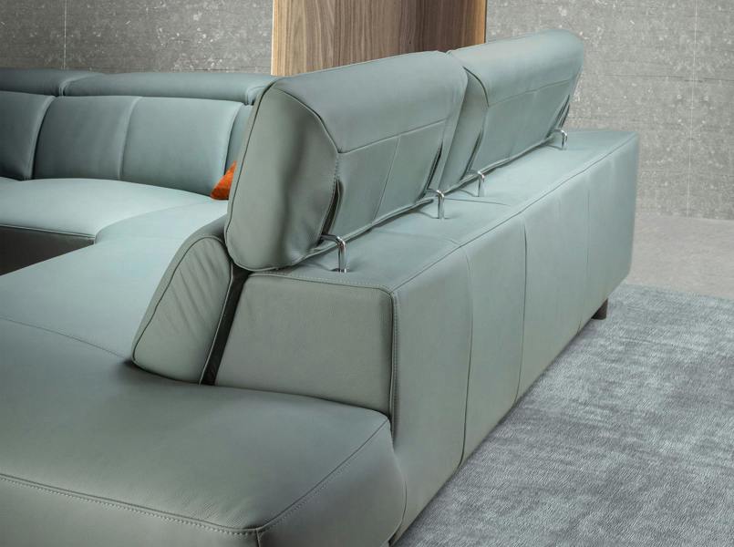 Angel Cerdá Relax corner sofa in turquoise green leather 6251/6252