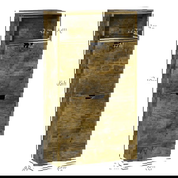 Flip-down Shoe Cabinet