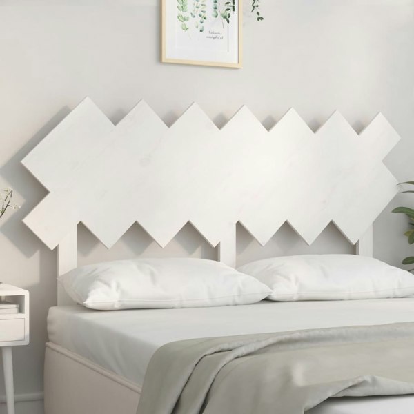 Berkfield Bed Headboard White 141x3x80.5 cm Solid Wood Pine