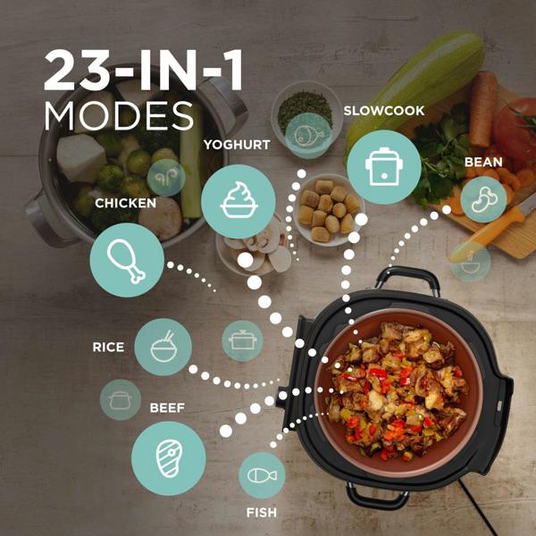 DMD Collective 6L Electric Multi Cooker Pressure Cooker with LED Display