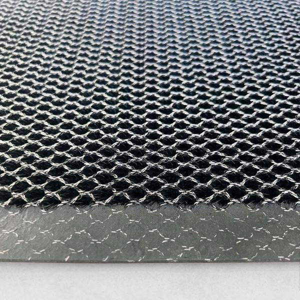 Ultralux Mesh Dirt Trapper Door Mat – Non-Slip Vinyl Indoor/Outdoor Scraper Entrance Mat – Metallic Black & White – Multiple Sizes UMMGR