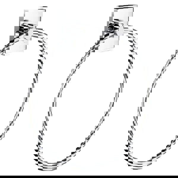 Polished chrome towel ring