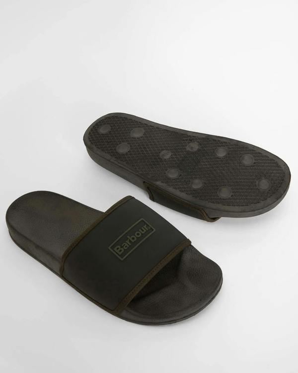 Barbour Cresswell Sliders - Black