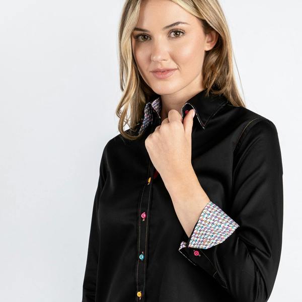 CLASSIC WOMENS SATIN COTTON SHIRT - Premium Men's Patterned Shirt by Claudio Lugli | Bold Design, Tailored Fit, Best Printed Shirts