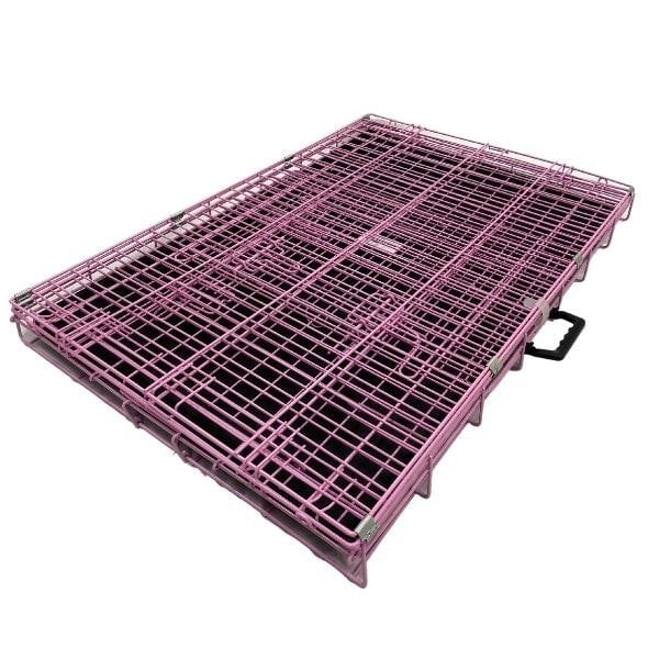 HugglePets Pink / Blue Dog Cage with Plastic Tray