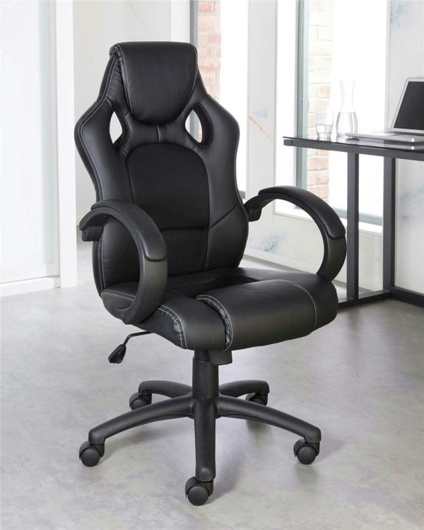 Dorel Home Daytona office chair with wheels in black