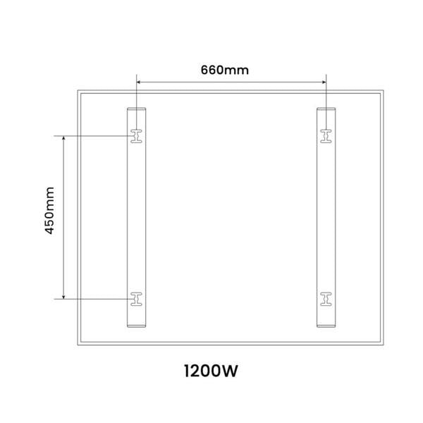 Mirrorstone Heating 1200W Classic Infrared Heating Panel