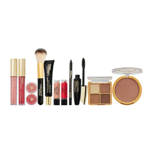 Bellapierre Cosmetics Ultimate Gift Set Nude 12 Piece Gift Set: Eye Palette 4.8g - 2 x Lipstick 3.5g - Mascara 9ml - Primer 30ml - Eye Liner 1.8g - Br