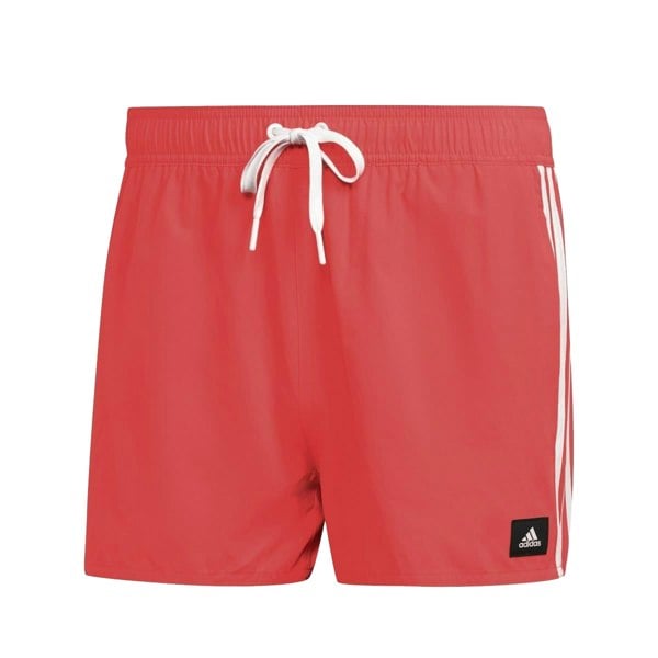 Adidas Mens CLX Striped Swim Shorts - Orange