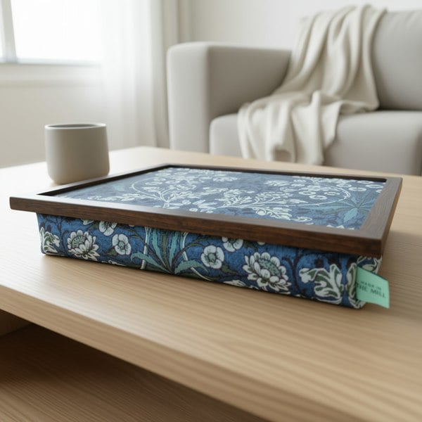 Made in the Mill Luxury William Morris Hyacinth Lap Tray With Bean Bag