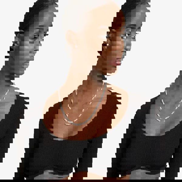 Swarovski Matrix White Tennis Necklace & Earrings Jewellery Set 5647730