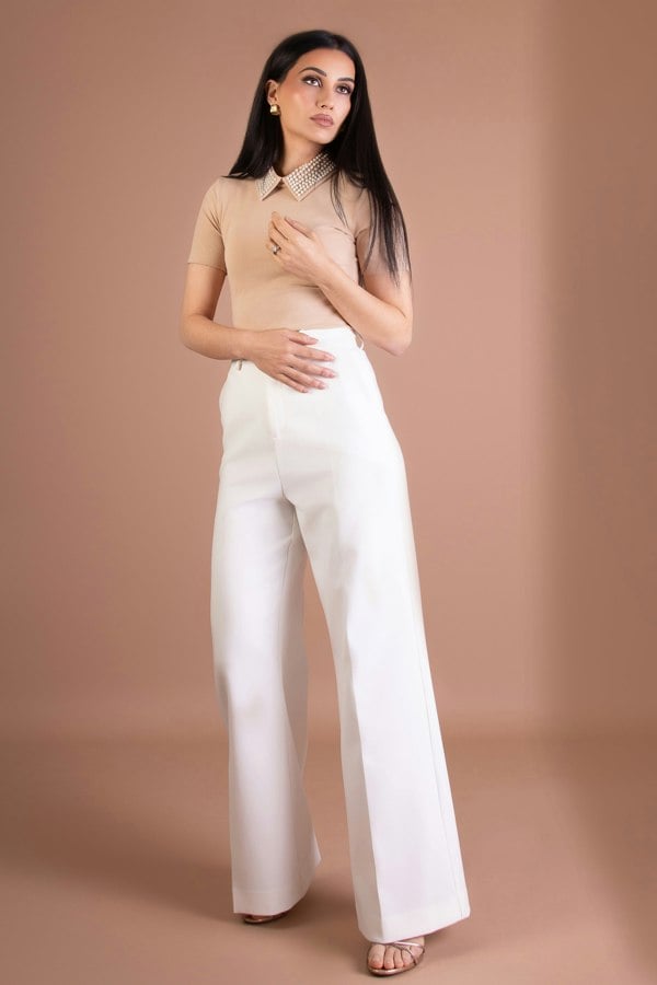 BALOU WOMENS WIDE LEG TROUSERS