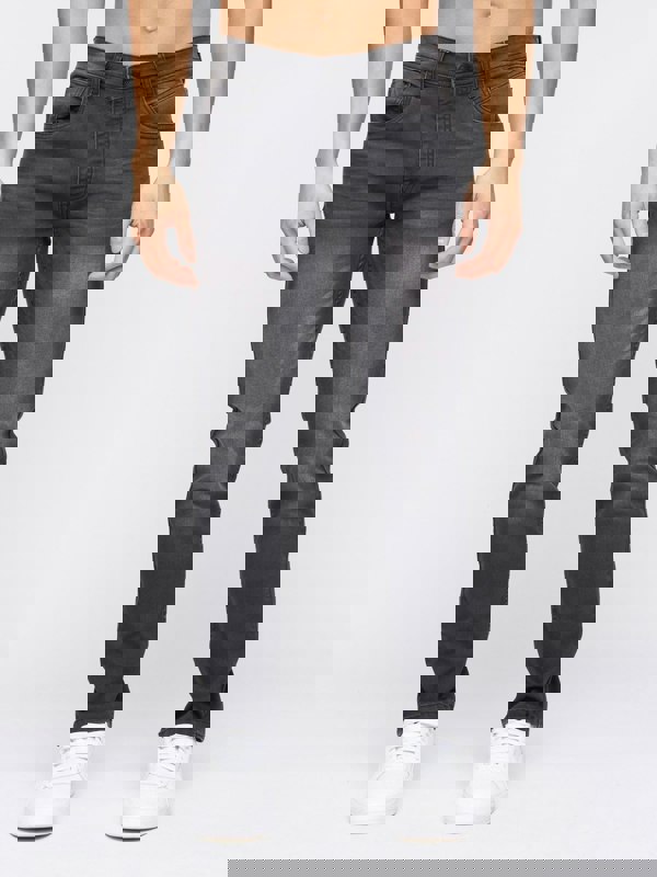 Crosshatch Malcolm Slim Fit Jeans Dark Charcoal