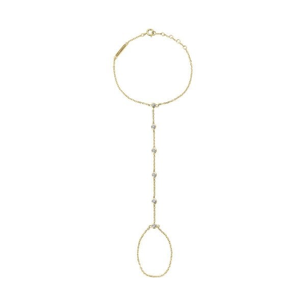 BLOOMTINE Illuminess™ 18K Solid Gold Diamond Hand Chain