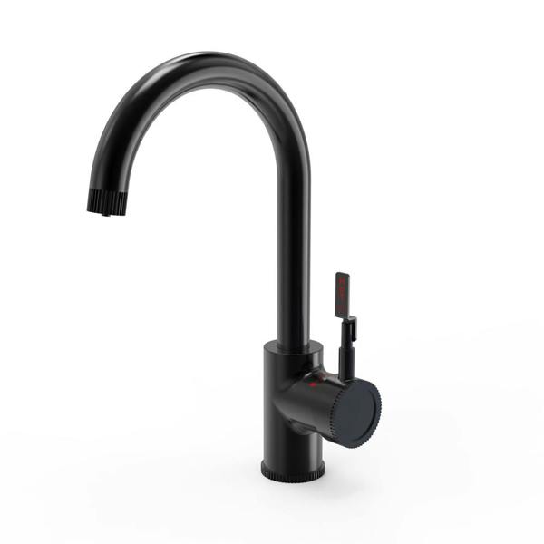 Flode kraft Solo | Industrial Style Single Lever 3 in 1 Instant Boiling Tap | Matt Black Finish