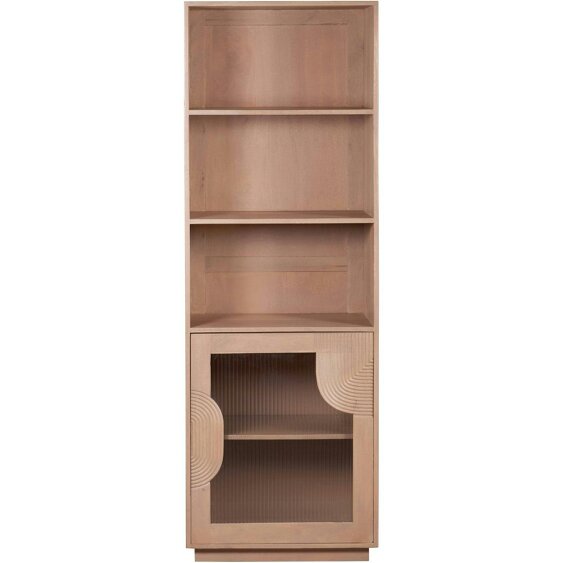 Wyld Haus New Mexico Natural Mango Wood Display Cabinet with Door