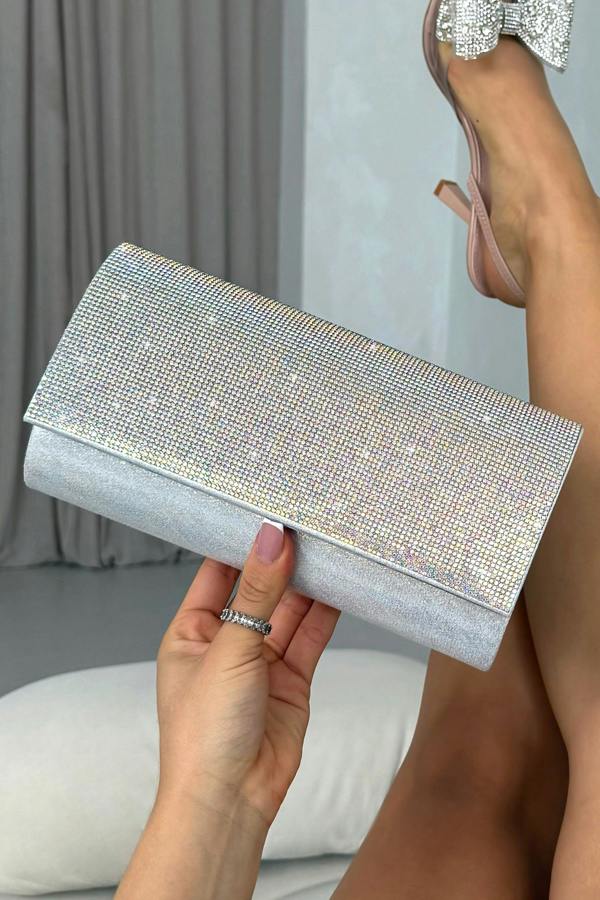 Crystal Sparkle Clutch Bag Multi with sparkling crystal embellishments and elegant occasionwear appeal.