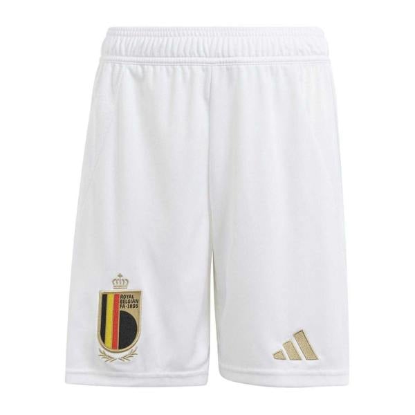 Adidas Boys Belgium Moisture Wicking Football Shorts - White - 