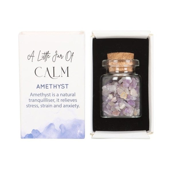 Serano Jar of Calm Amethyst Crystal in a Matchbox