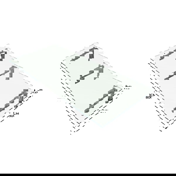 Monstershop Glass Door Canopy & Brackets - 180cm W x 80cm D