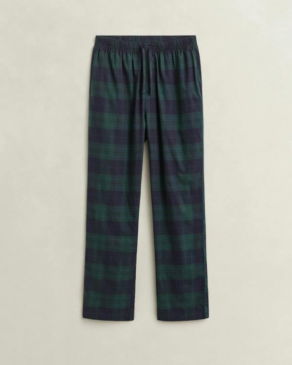 GANT Mens Flannel Checked Pyjama Pants - 374 Tartan Green | CHO | Designer Mens Pyjamas