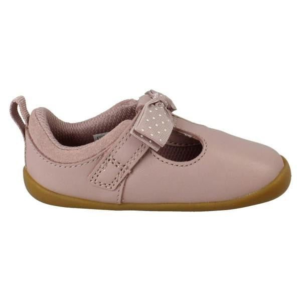 Clarks Girls Clarks Polka Dot T-Bar Pre Walking Shoes Roamer Trim