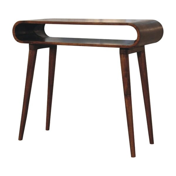 Wyld Haus Porquerolles Nordic Mango Wood Console Table Open Shelf