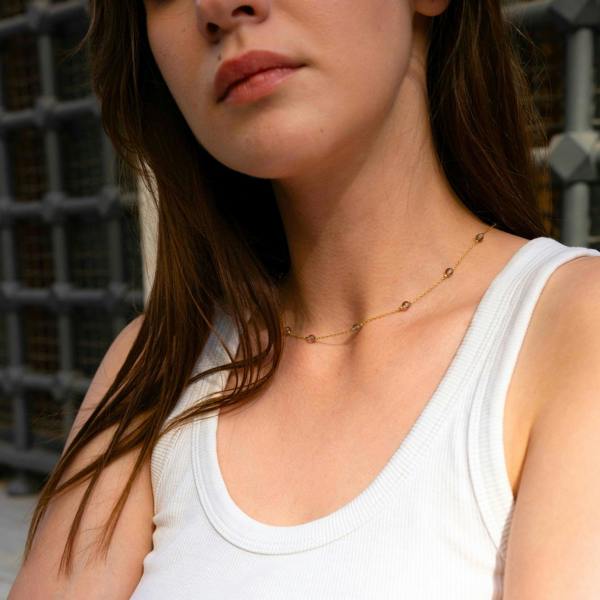 Spero London Zultanite Beads Sterling Silver Satellite Necklace