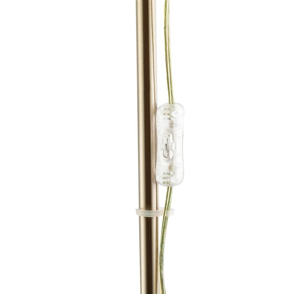 Modern Nickel Switched Uplighter Floor Lamp with Opal White Polycarbonate Shade Image 4