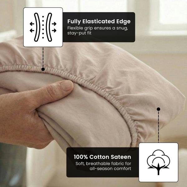 Smart Living T300 Fitted Sheet Or Pillowcases - Mink