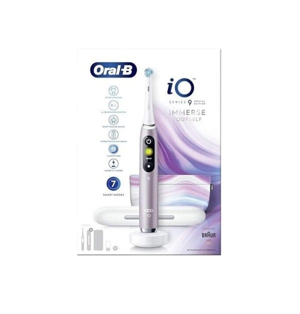 Oral-B iO9 Rose Quartz IMMERSE Electric Toothbrush - Pink